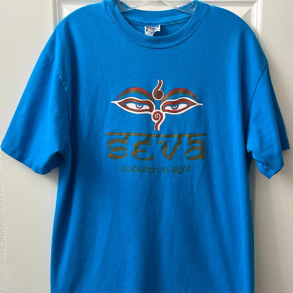Vintage 90s Grateful Dead SEVA Foundation Ram Dass Tee Shirt L Hanes Beefy-T USA